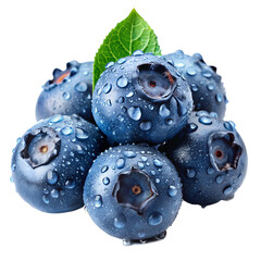Blueberry, Fresh Blueberry Cluster with Water and Milk Splash
