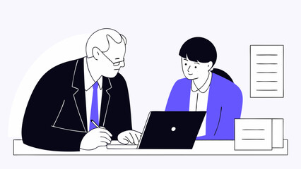 Fototapeta premium Business meeting collaboration teamwork professional discussion office