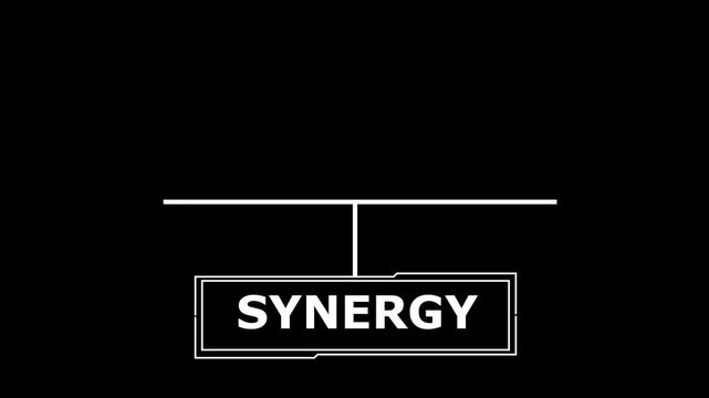 Digital synergy concept illustrating teamwork and business cooperation for success ,Business, Internet and network concept 4k abstract social network teamwork 