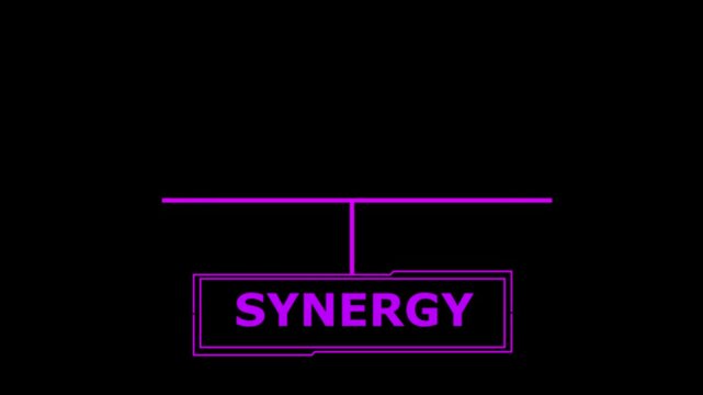 Digital synergy concept illustrating teamwork and business cooperation for success ,Business, Internet and network concept 4k abstract social network teamwork 