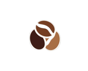 Coffee beans, stylized illustration