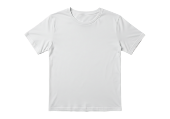 Plain white t shirt isolated on transparent background