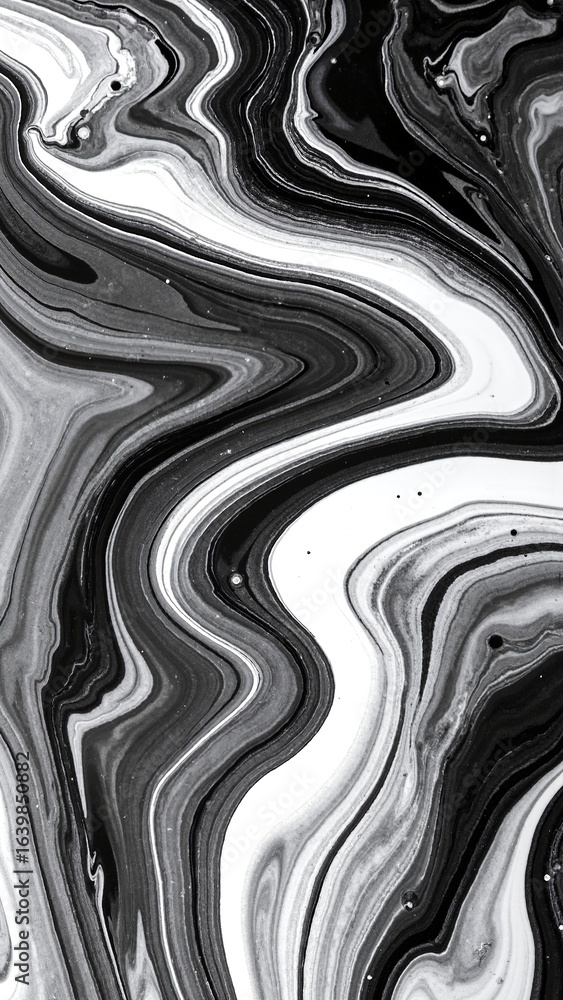 Poster a stunning black and white marble texture background featuring intricate veining patterns, creating 