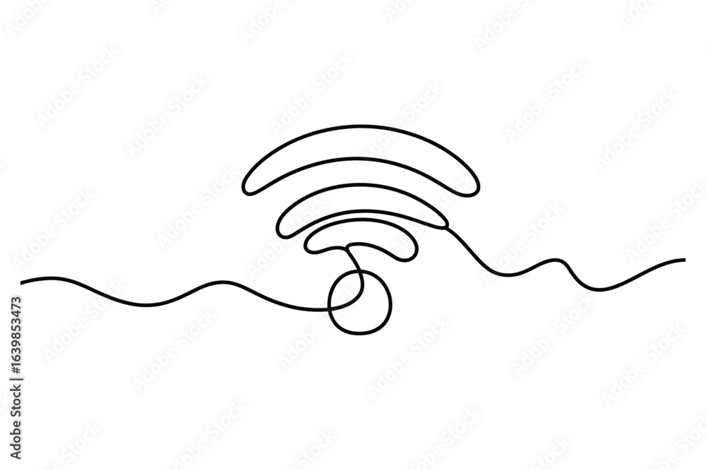 Aufkleber continuous one-line drawing of an engineer. a simple minimalist line art.