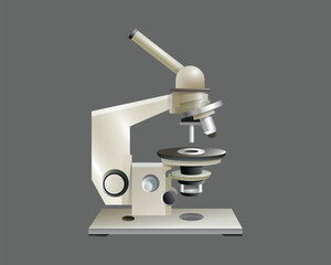 Micro Scope icon, virus machine, research icon, laboratory elements vector