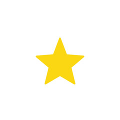Obraz premium Simple yellow five-pointed star graphic design element.