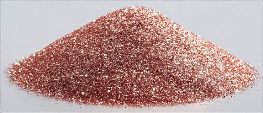 Pile of rose gold glitter - Powered by Adobe