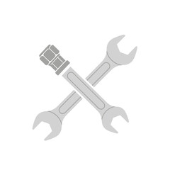 Two silver wrenches crossed over a pipe fitting, symbolizing repair and maintenance work.