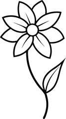 A flower with a Butterfly about to land silhouette