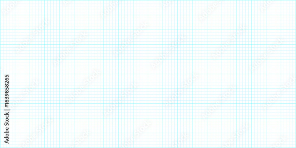 Poster grid line blueprint paper sheet, square blue grid background, texture of square graph paper for draw