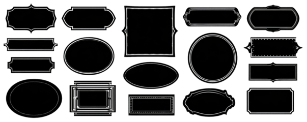 Assorted decorative frames in various shapes (1)