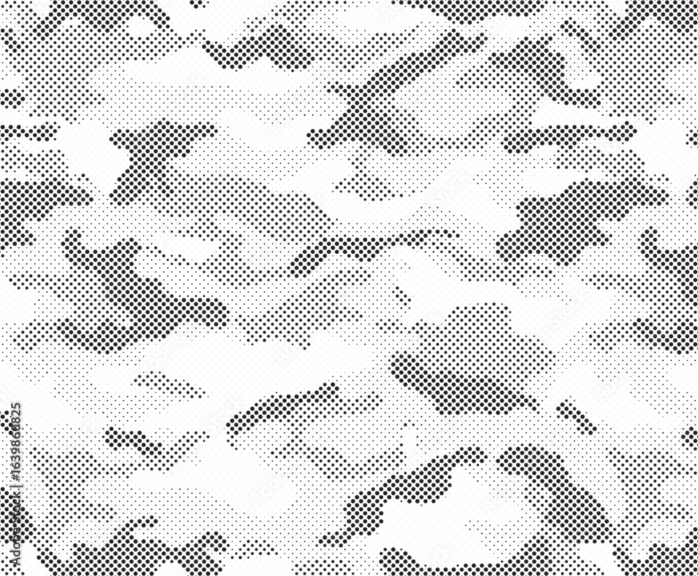 Poster abstract halftone background. military camouflage effect dot seamless pattern texture. dotted backgr