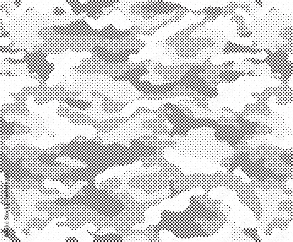 Poster abstract halftone background. military camouflage effect dot seamless pattern texture. dotted backgr