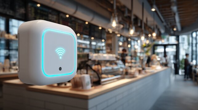 Minimalist NFC payment reader enhances contactless transactions at New York caf&eacute;