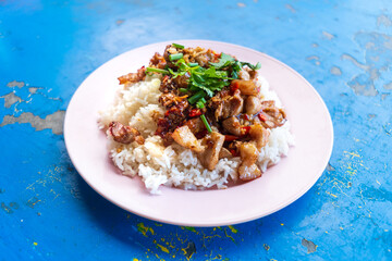 Pork Belly Stir-fried with Chili, Garlic, Salt