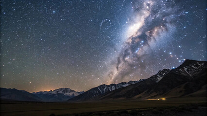 Night sky milky way stars over mountains landscape scenic view space astronomy astrophotography travel nature dark