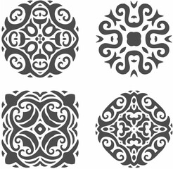 Abstract mehndi ornament.eps