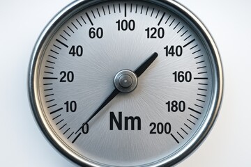 Useful torque measurement gauge showing newton meter values in clear display
