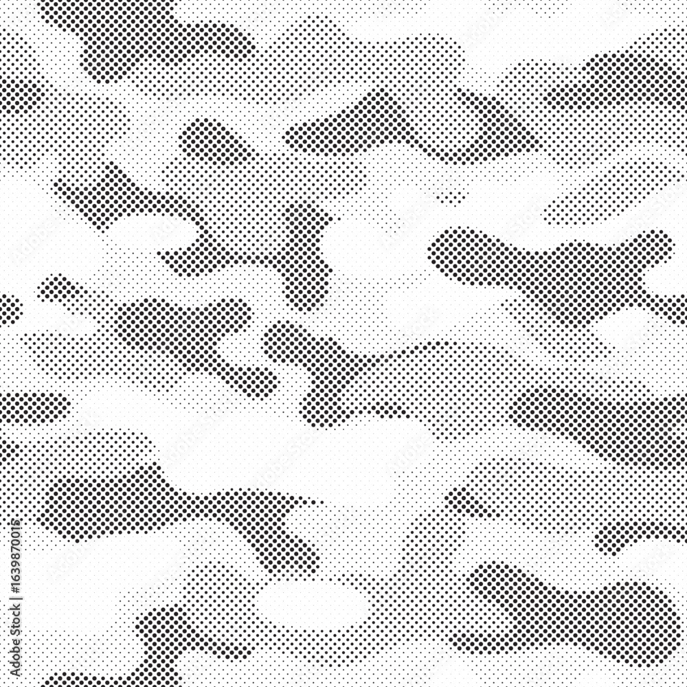 Poster abstract halftone background. military camouflage effect dot seamless pattern texture. dotted backgr