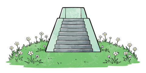 Stone Stairway Through Lush Greenery – Serene Nature Path