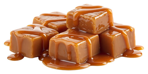 Caramel Candies Sweet Treat, Isolated on Transparent Background, Food Photography, Delicious Dessert, Candy, Caramel, Food
