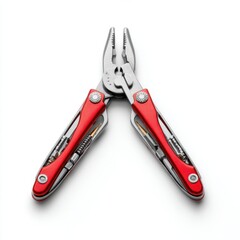 Multi-tool pliers isolated on pure white background shadows professional product photography ar 16:9