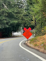 Road work sign