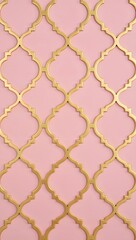 Fototapeta premium Glamorous Blush and Gold Quatrefoil Abstract with Soft Gradient Glow