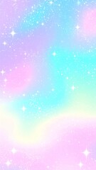 Pastel Galaxy Dream: A Whimsical Rainbow Starry Sky