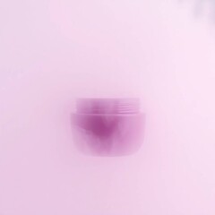 Purple Cream Jar with Soft Focus.