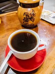 Espresso Coffee for breakfast, Pichanaki - Chanchamayo, Junin, Peru
