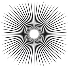 Obraz premium Radial burst of lines radiating from a central point, filled with tiny colored dots