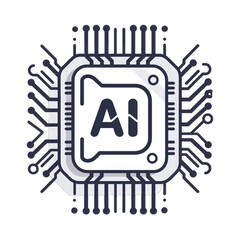 AI chip graphic