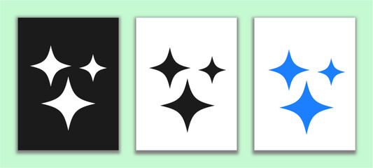 Generative AI logo icon magic sparkle stars symbol , Artificial intelligence sign. vector illustration of an abstract background