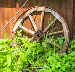 old wooden wheel