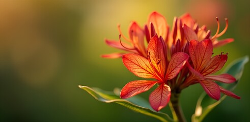 Intimate Macro Shot of a Red Ginger Flower