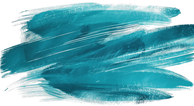 Teal brushstroke abstract graphic