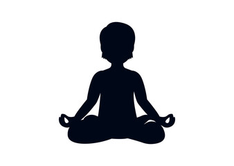 person doing yoga lotus sitting wellness meditation emoji symbol sign icon vector illustration isolated flat