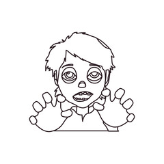 zombie emoji symbol sign icon vector illustration isolated flat