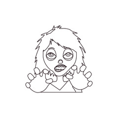 zombie emoji symbol sign icon vector illustration isolated flat