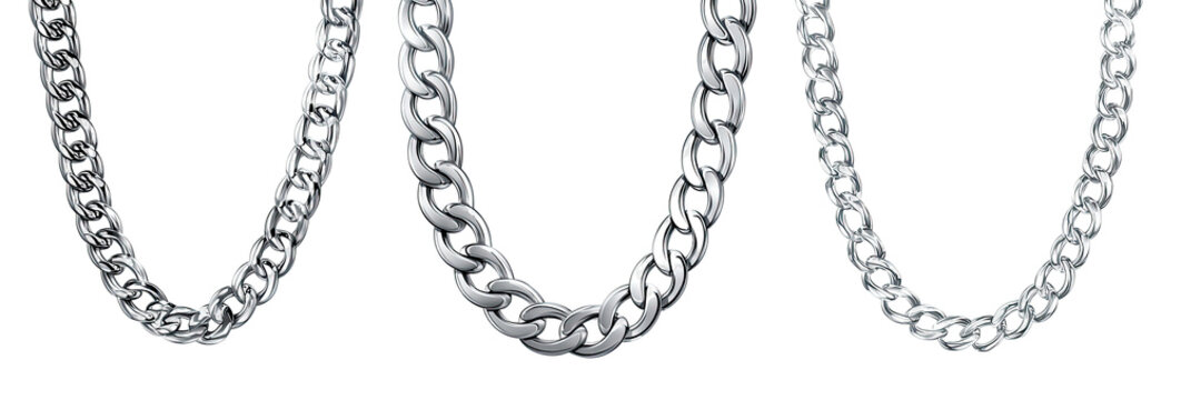 Three silver chains