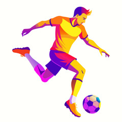 soccer player with ball