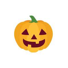 halloween pumpkin jack-o-lantern orange vegetable fall autumn decoration emoji symbol sign icon vector illustration isolated flat