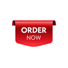 Red order now button graphic element