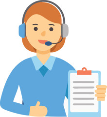 Female Only customer support illustration 
