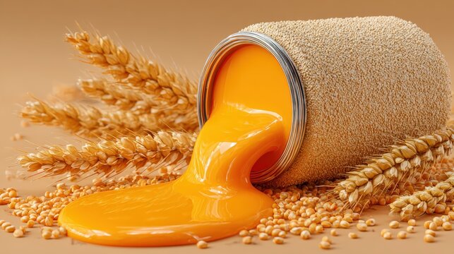 Neon-orange drum spills 2,4-D herbicide onto organic wheat in Western Australia