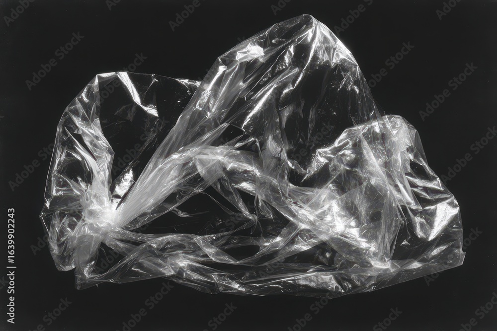 Aufkleber abstract swirl of gray plastic creates an artistic design with textured layers and dark shading effe