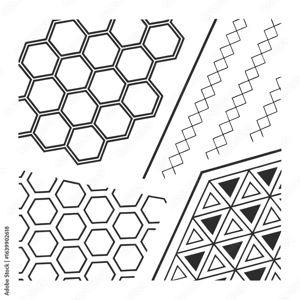 Poster abstract geometric pattern background with hexagons triangles and lines