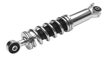Shock absorber automotive suspension part isolated on transparent background