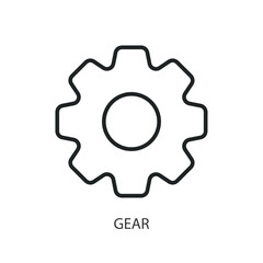 Gear thin line vector icons.